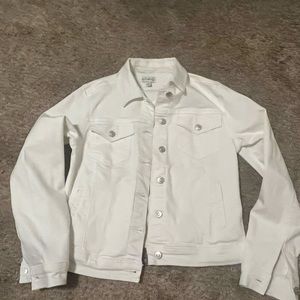 Excellent condition white jean jacket size small